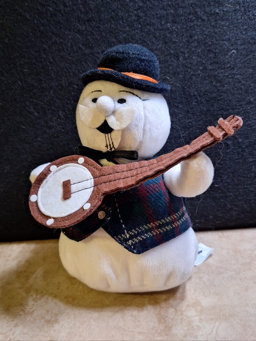 Stuffins 1998 Rudolph Island Of Misfits Plush #766832 Sam The Snowman Banjo 7"